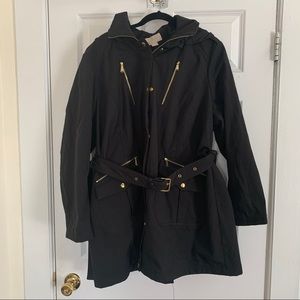 MICHAEL KORS Plus Size Black and Gold Jacket